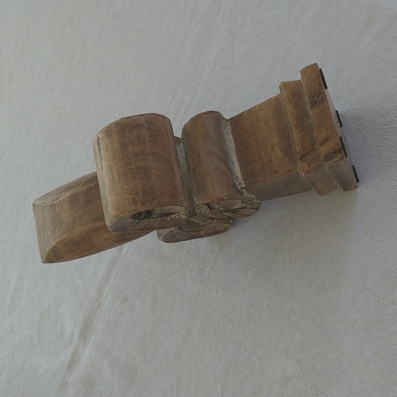 Carved wood fleur-de-lis sculpture shabby Chic bookshelf decor french paris - Picture 3 of 5